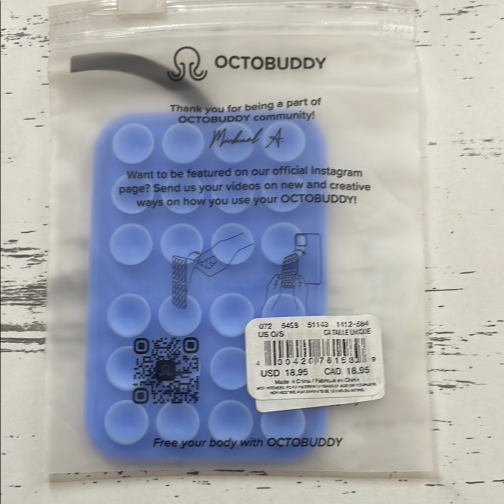 Octobuddy Blue Phone Grip